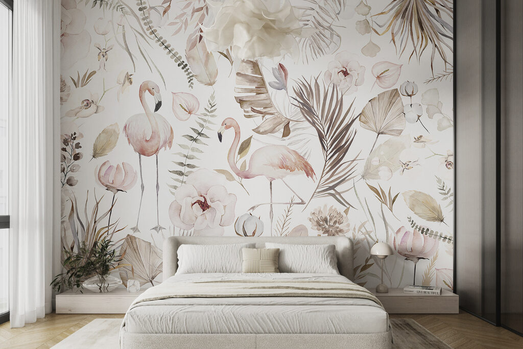 Flamingi printre flori — interior 1