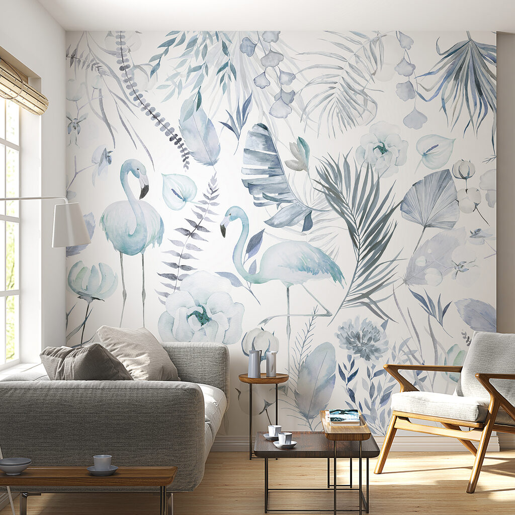 Flamingi printre flori — interior 2