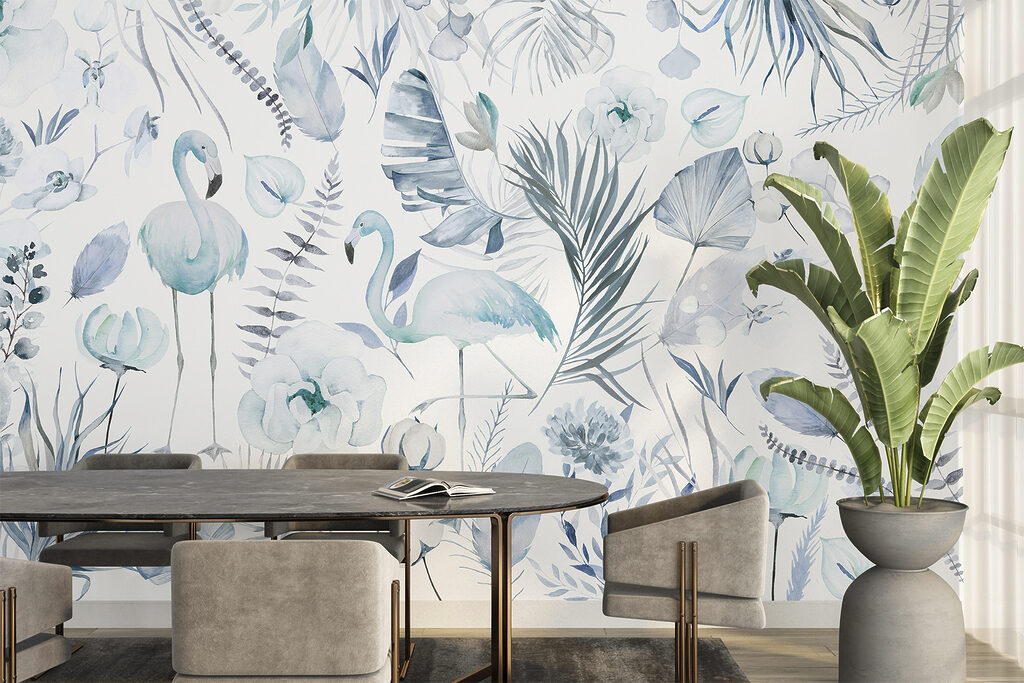 Flamingi printre flori — interior 3