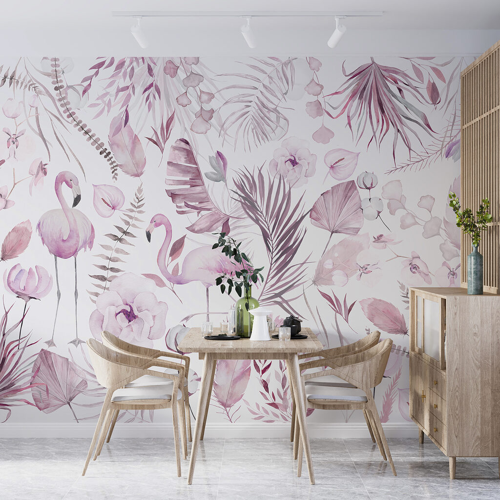 Flamingi printre flori — interior 1