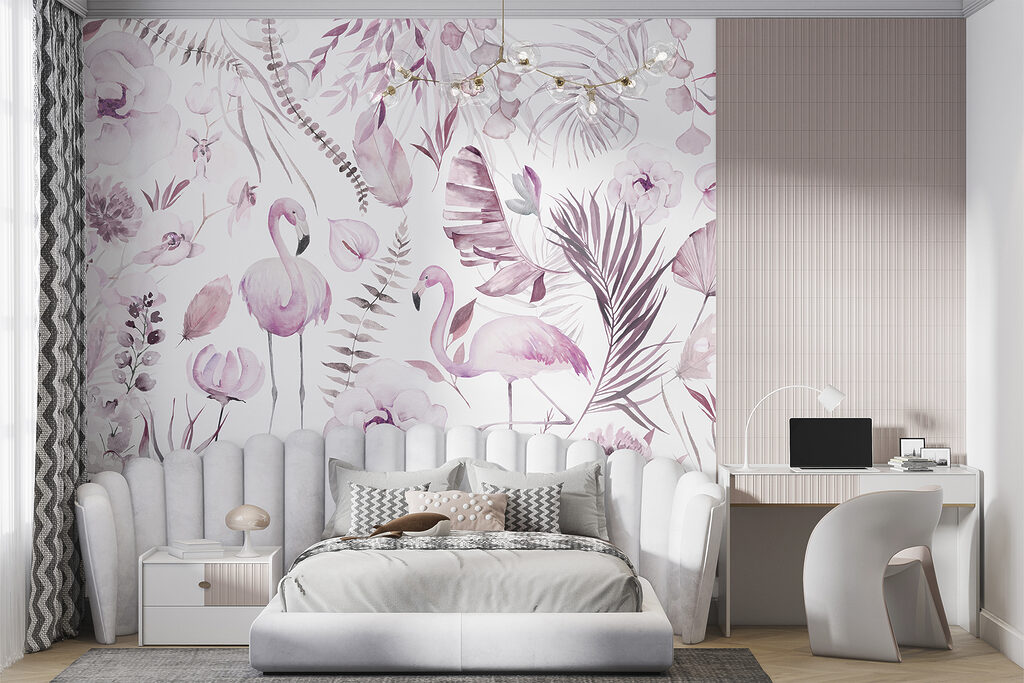 Flamingi printre flori — interior 2