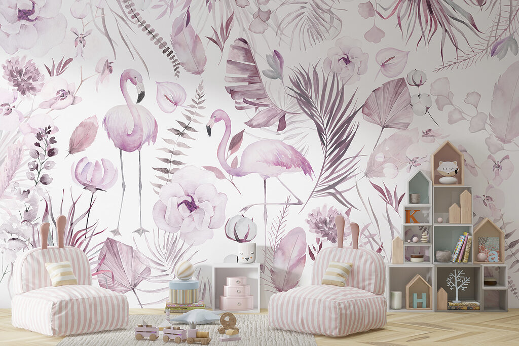 Flamingi printre flori — interior 3