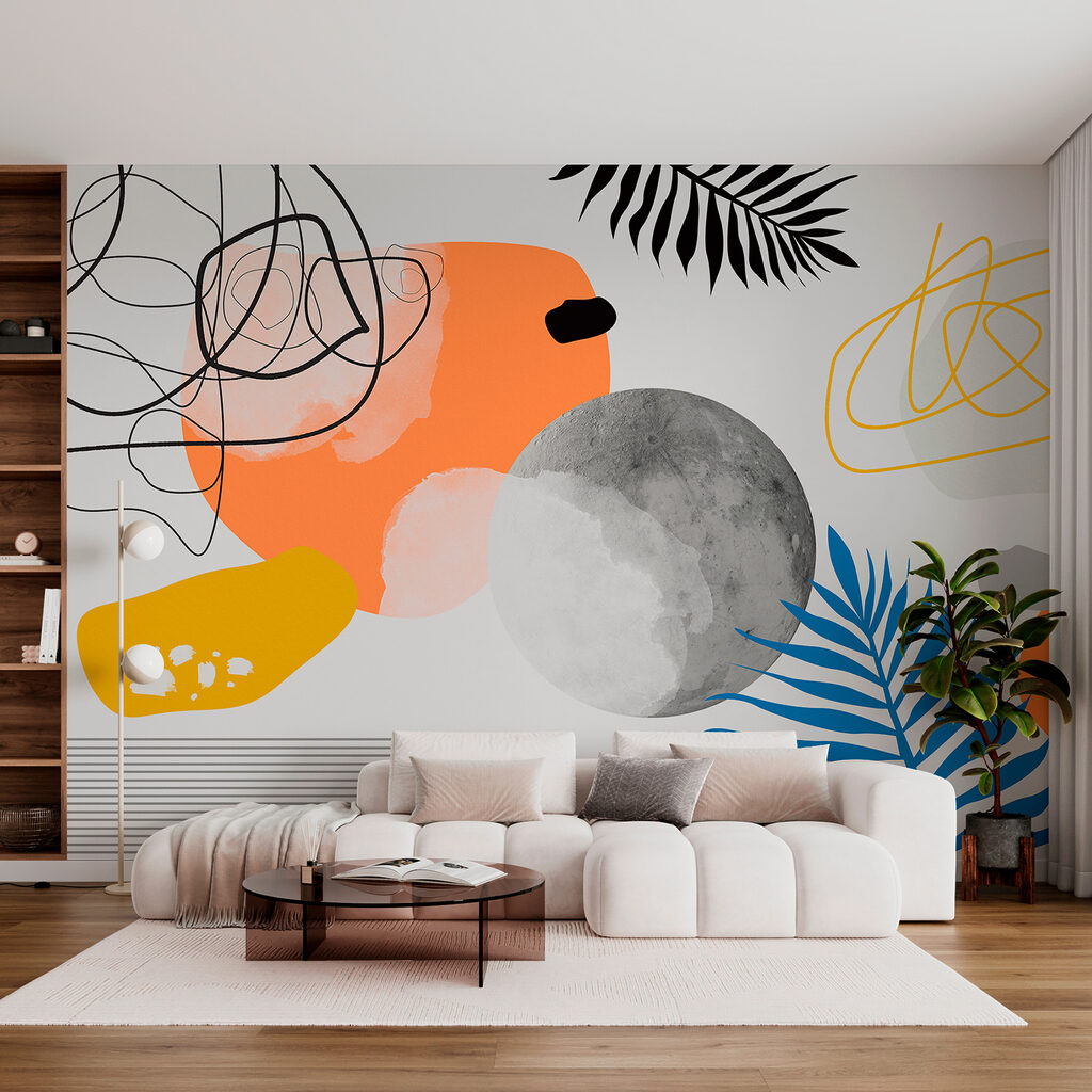 Forme libere în albastru — interior 2