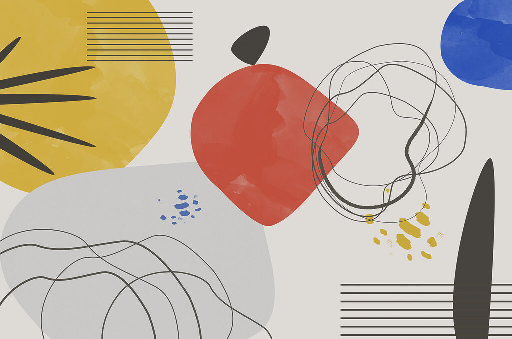 Pete colorate și linii — design complet