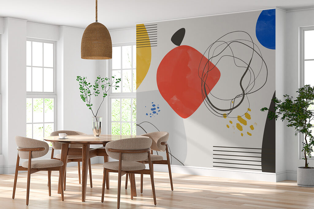 Pete colorate și linii — interior 3