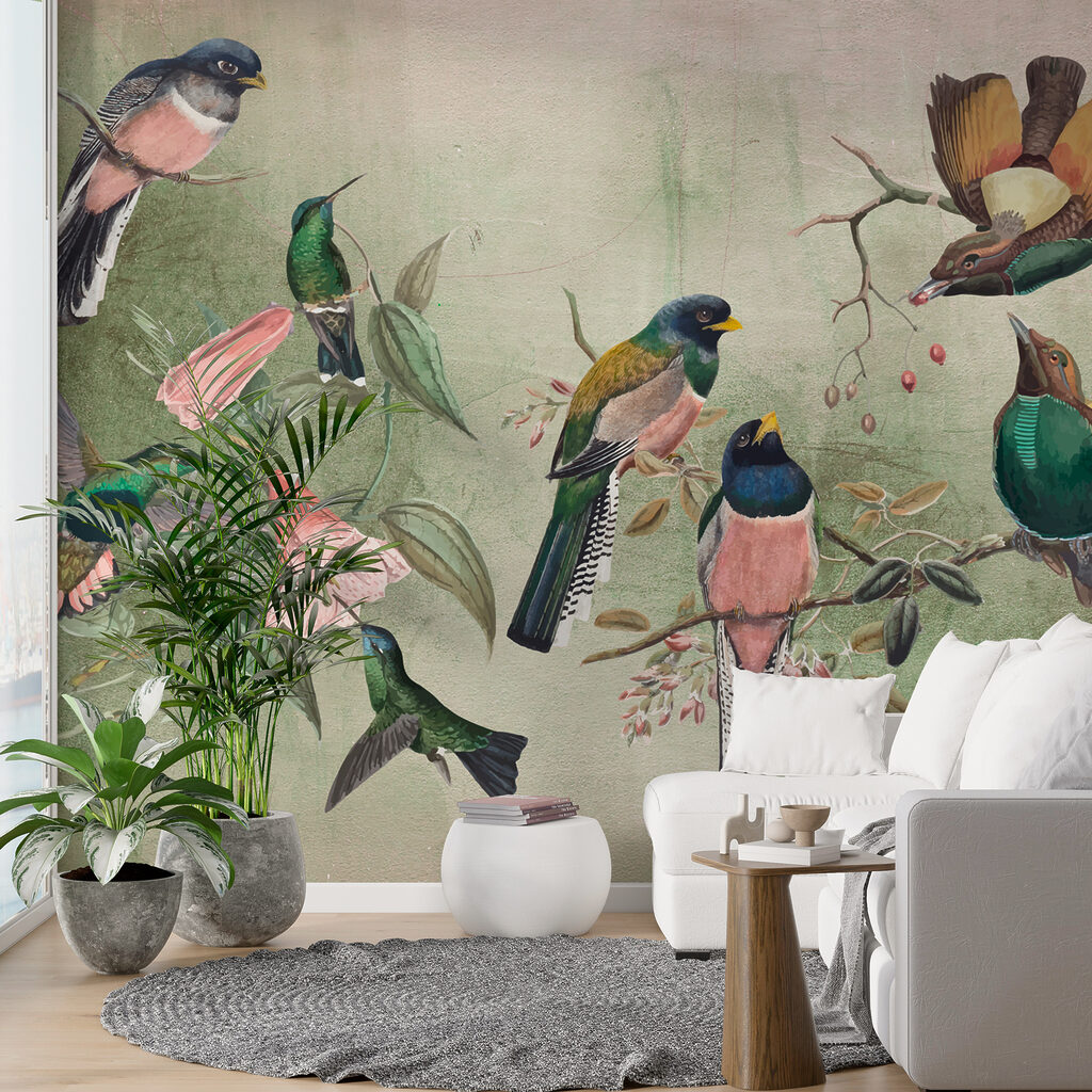 Păsări colorate pe ramuri — interior 4