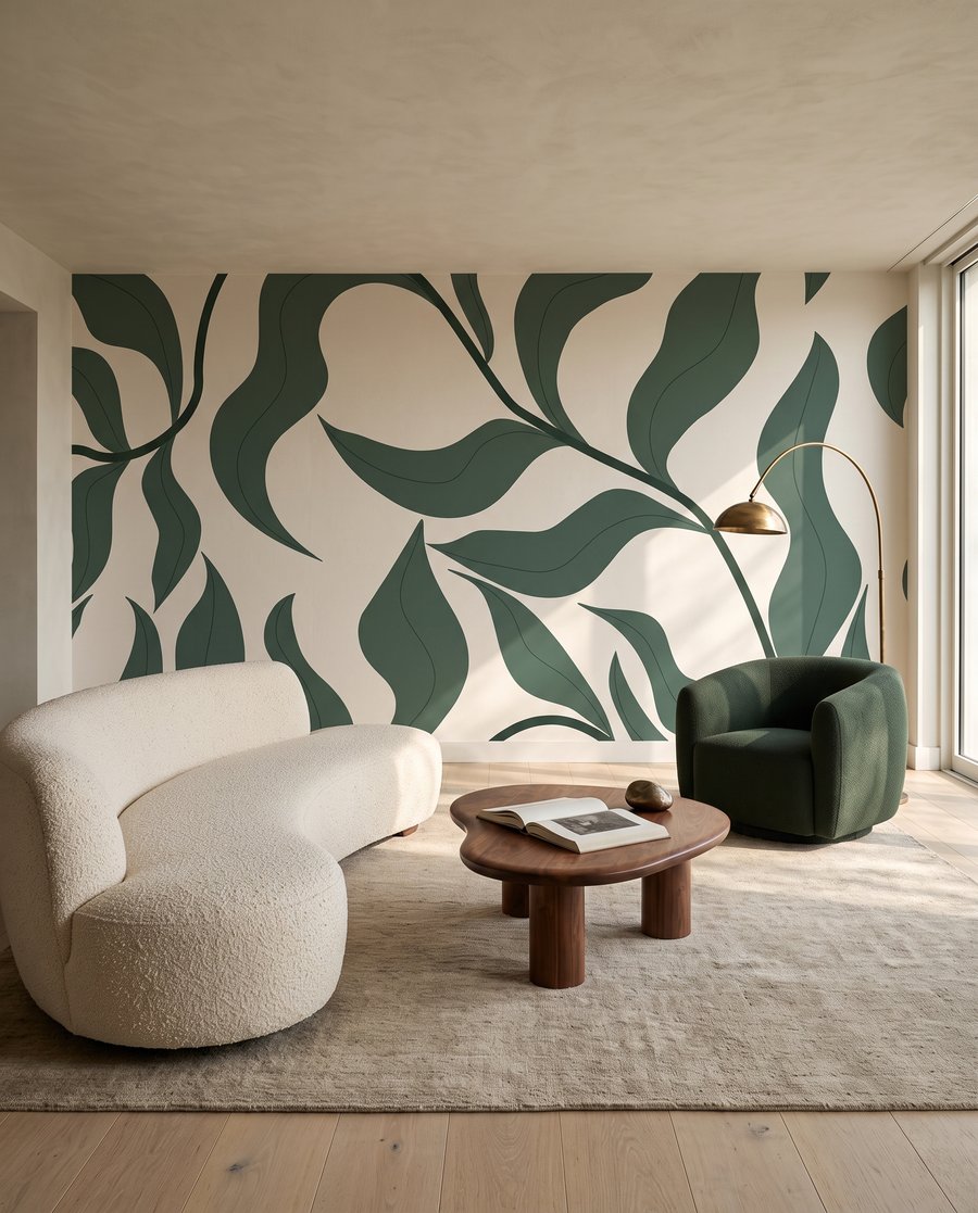 Frunze ondulate pe ramuri — interior 5