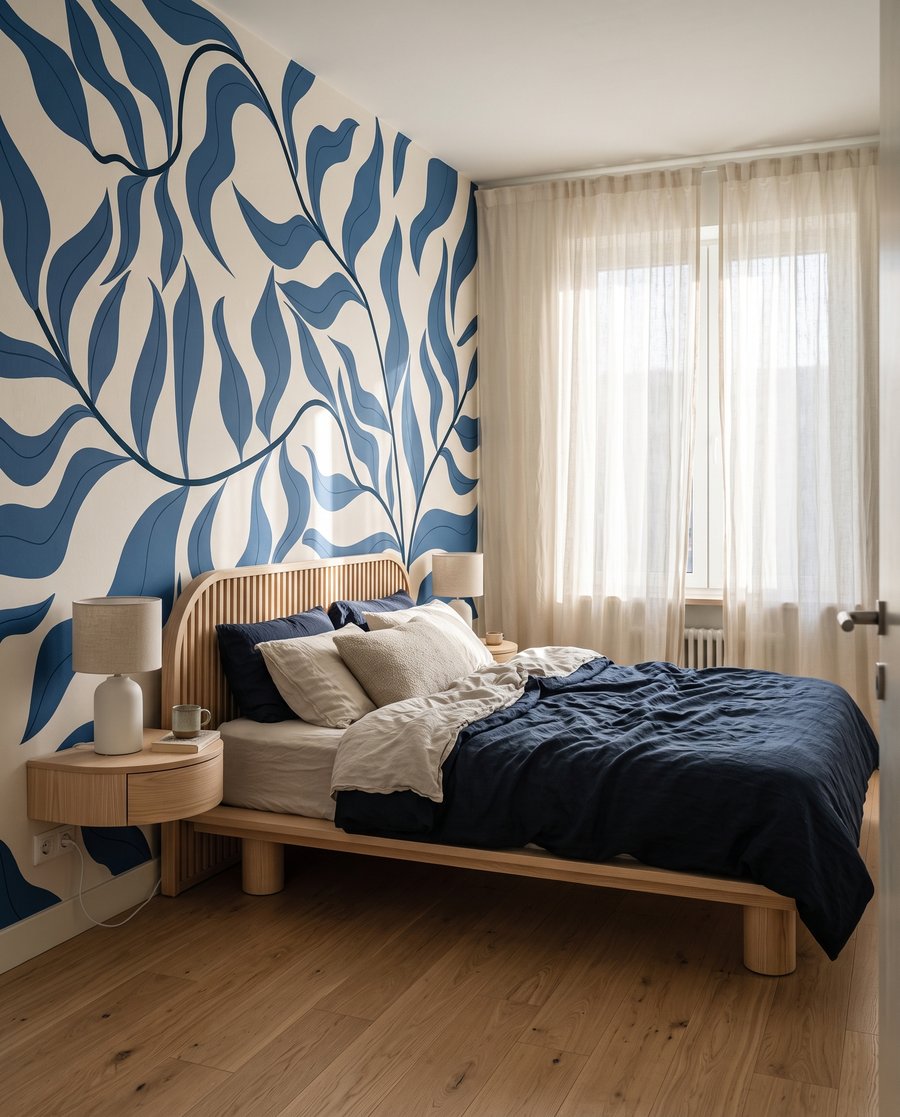 Frunze ondulate pe ramuri — interior 2