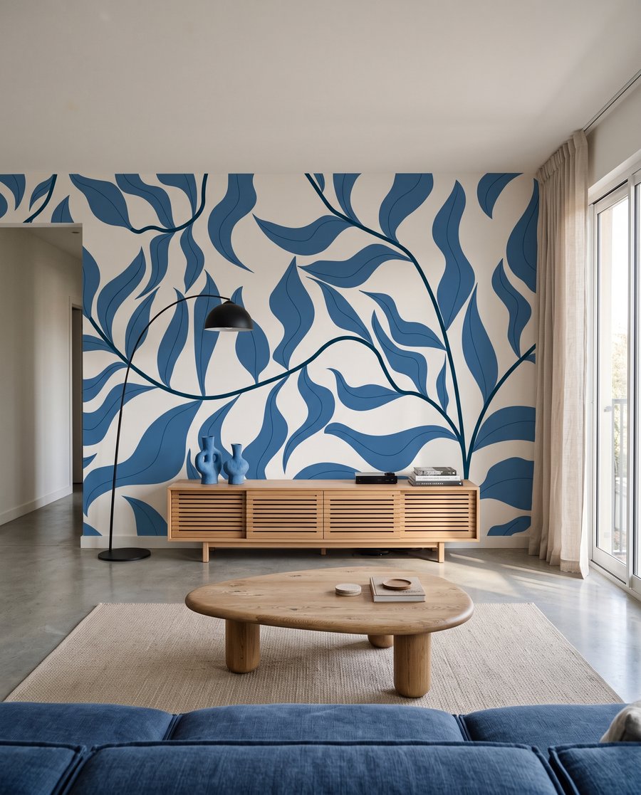 Frunze ondulate pe ramuri — interior 3