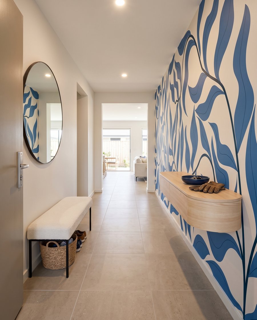 Frunze ondulate pe ramuri — interior 5