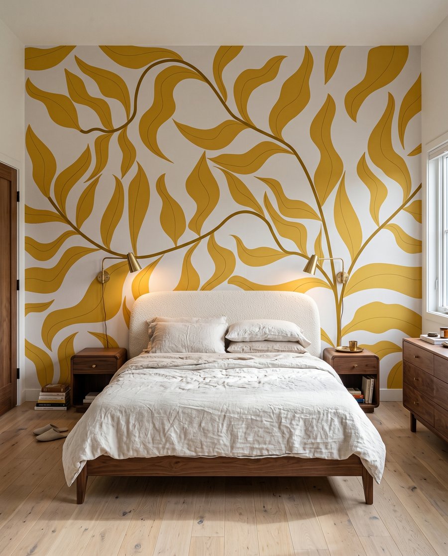 Frunze ondulate pe ramuri — interior 2