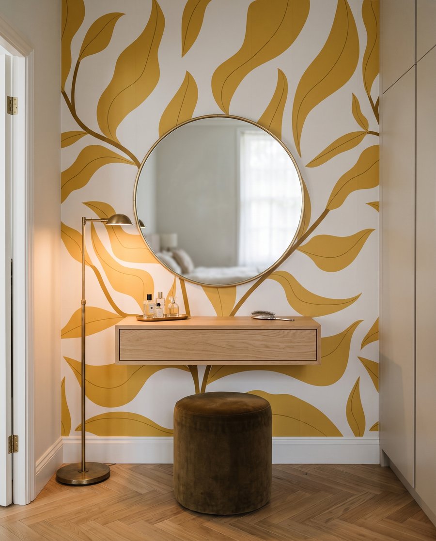 Frunze ondulate pe ramuri — interior 3