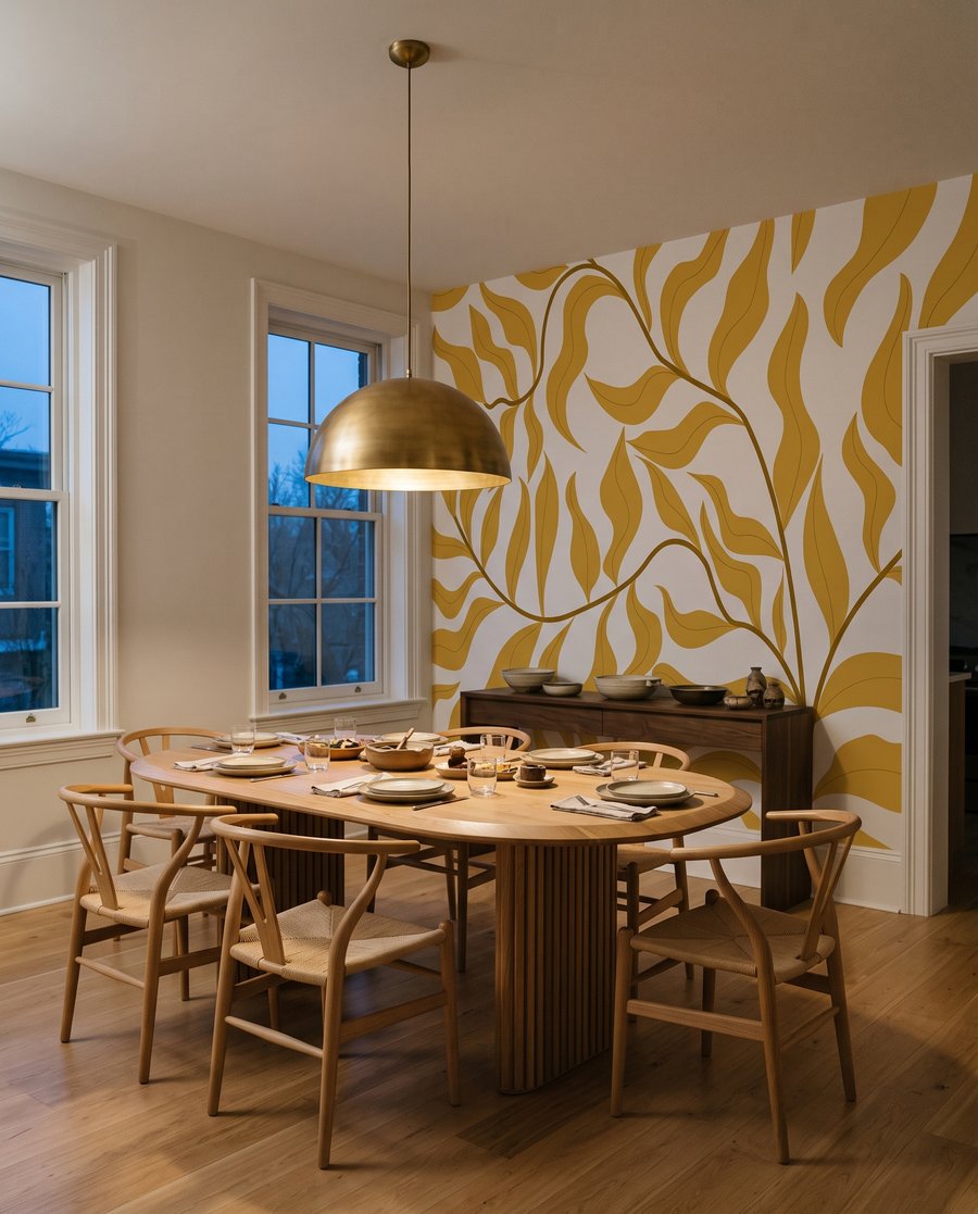 Frunze ondulate pe ramuri — interior 7
