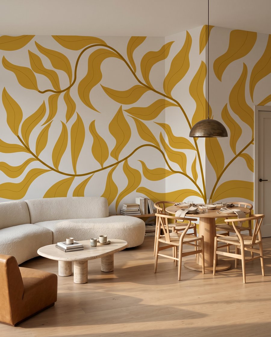 Frunze ondulate pe ramuri — interior 8