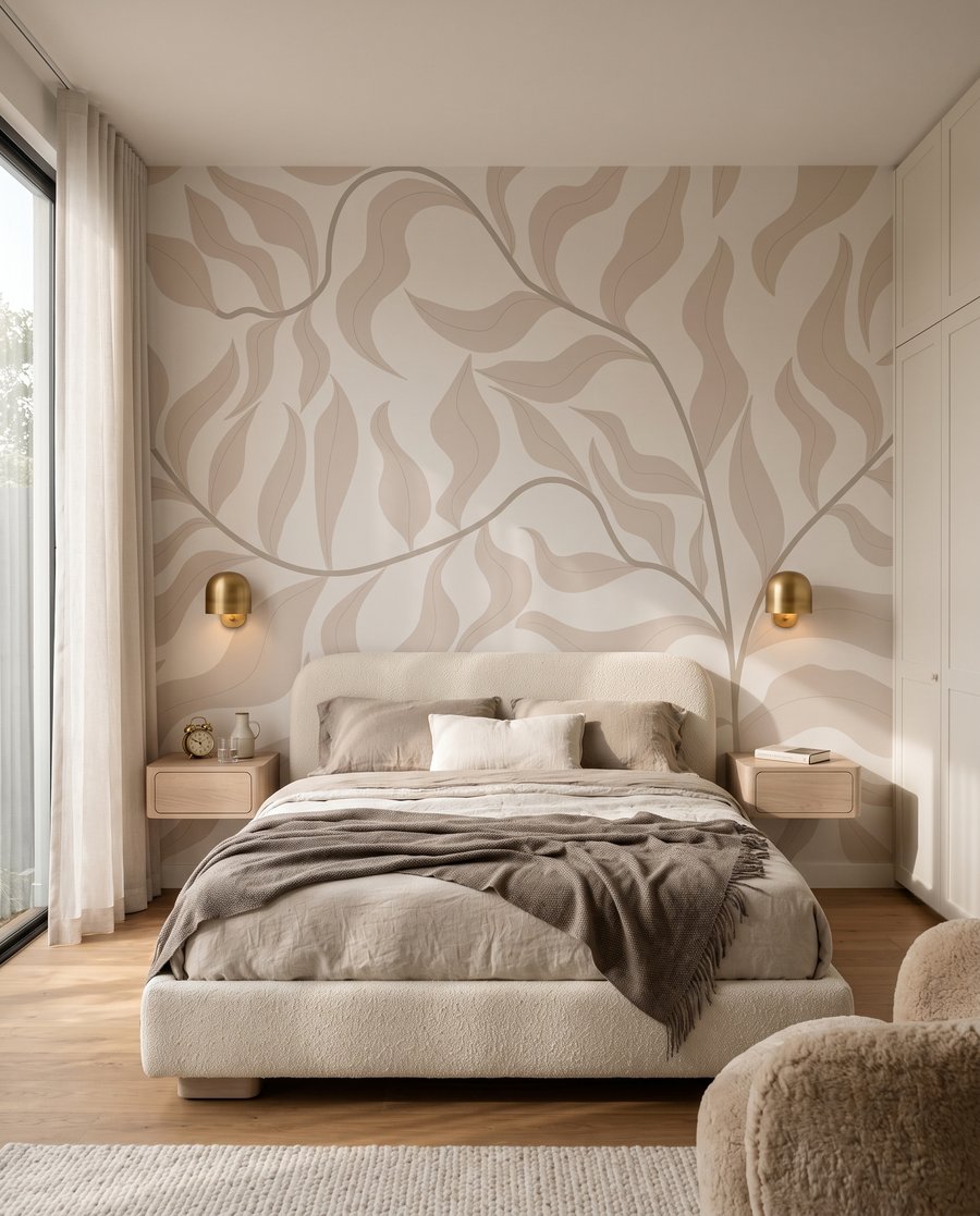 Frunze ondulate pe ramuri — interior 2