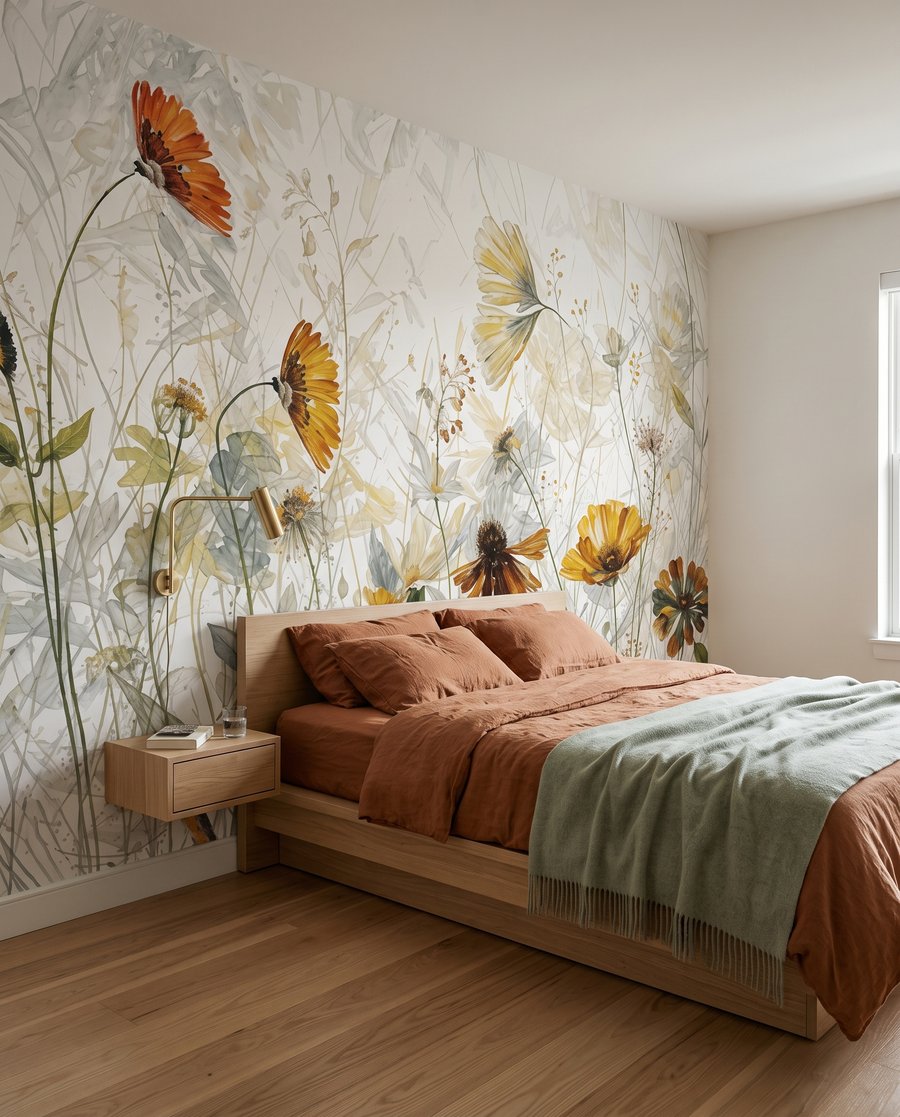 Flori galbene în lumină — interior 2