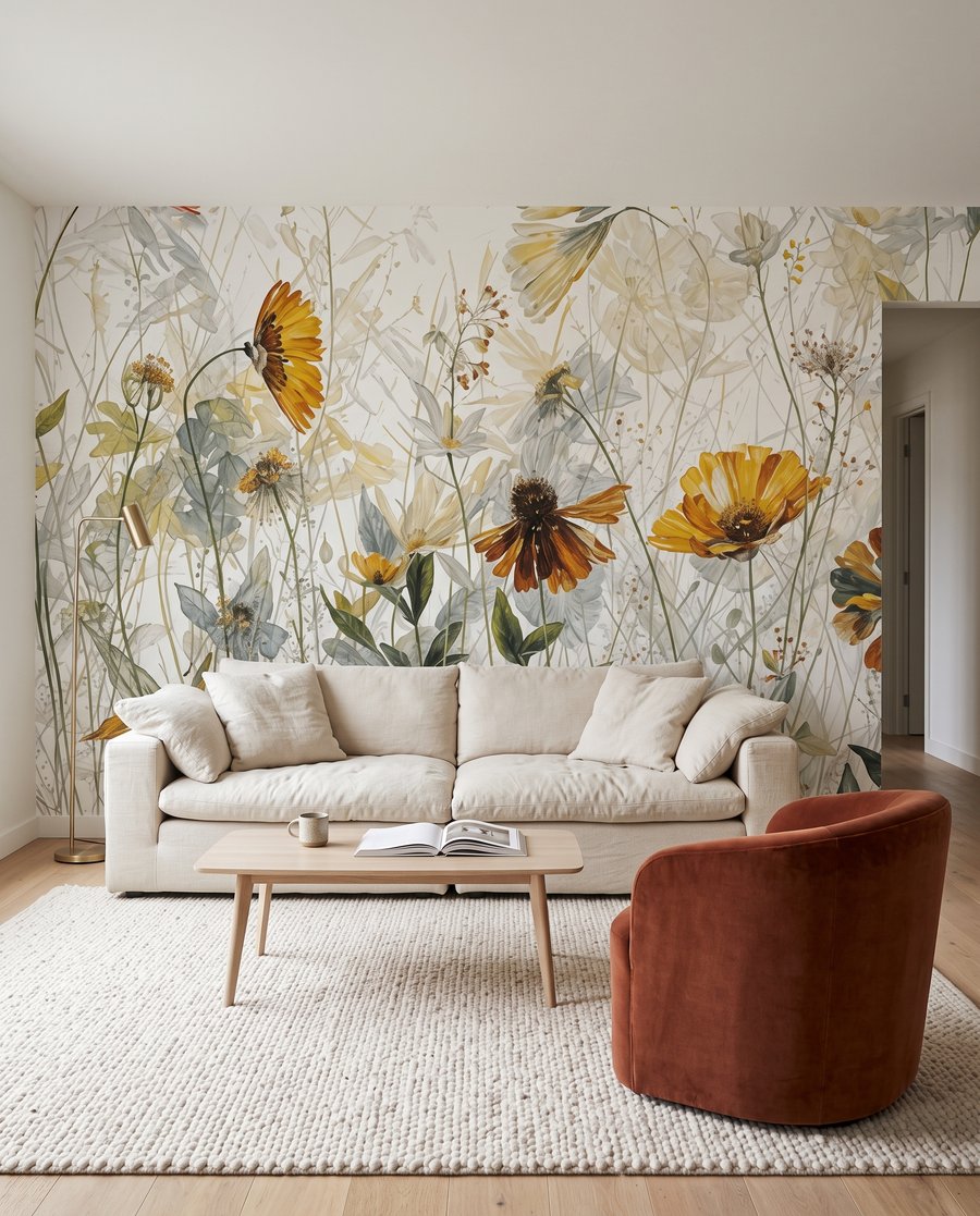 Flori galbene în lumină — interior 3