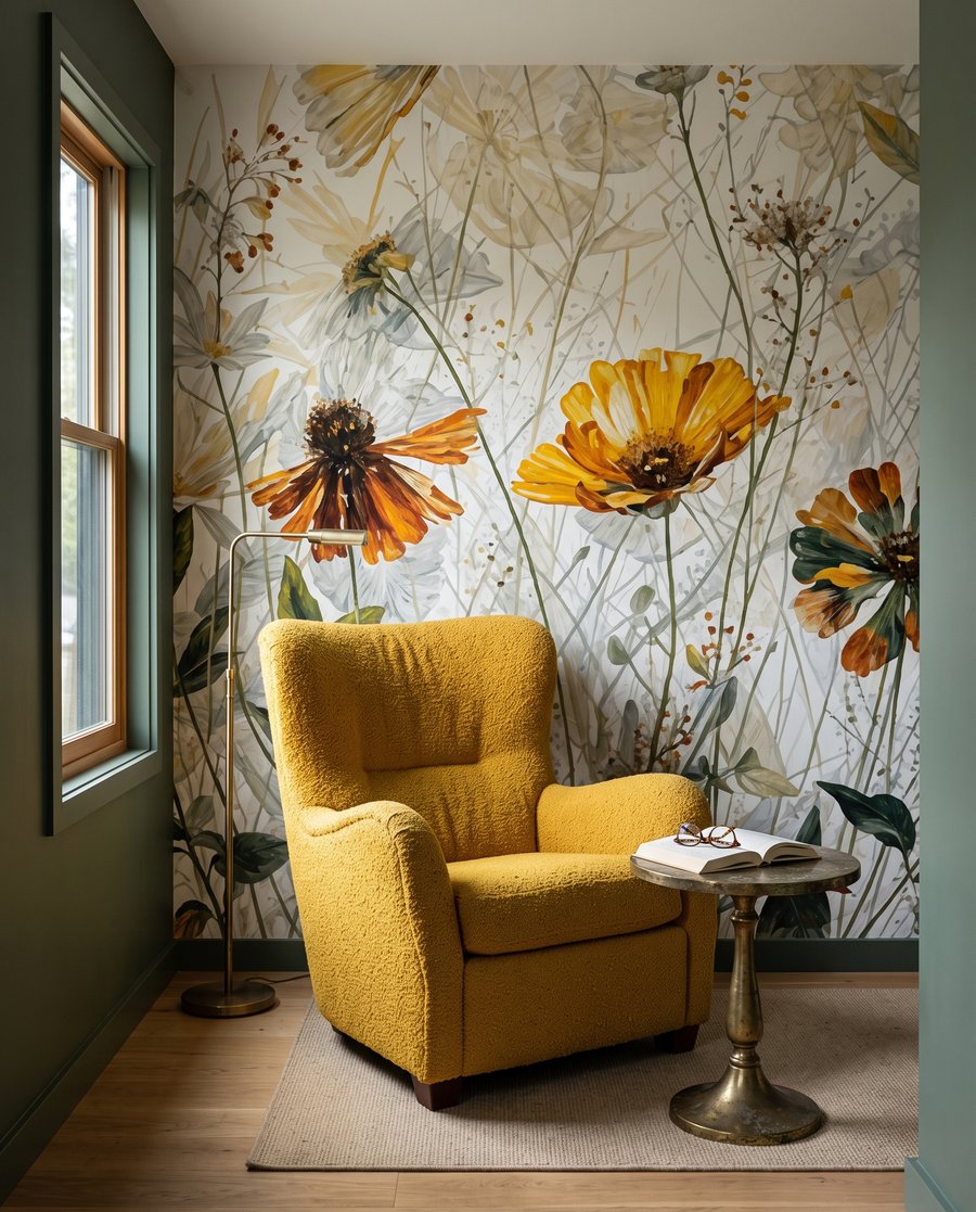 Flori galbene în lumină — interior 4