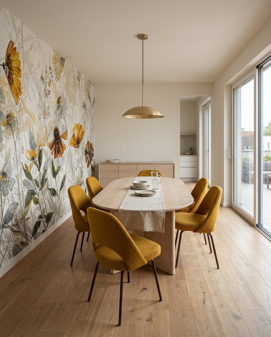Flori galbene în lumină — interior 6