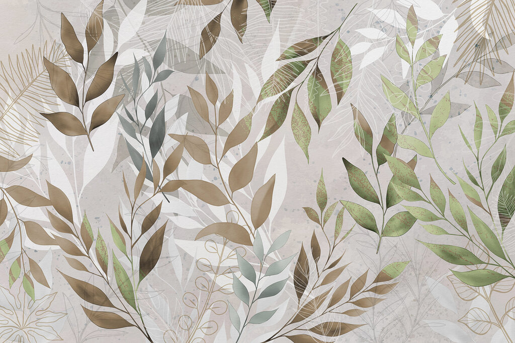 Frunze pe ornamente pale — design complet