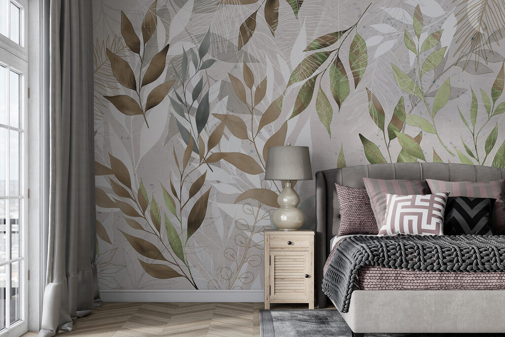Frunze pe ornamente pale — interior 2