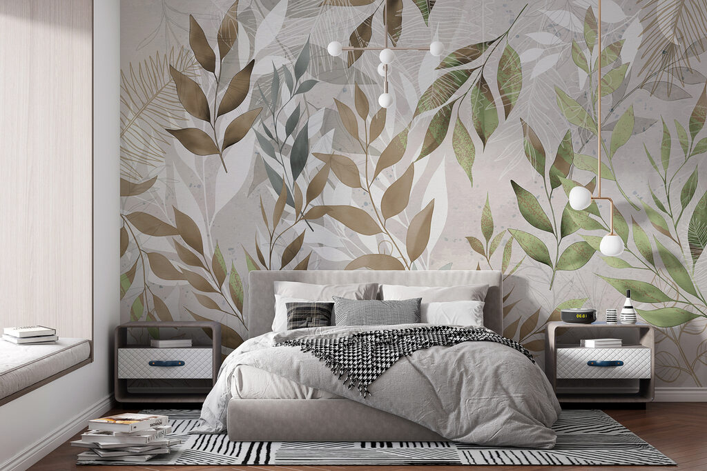Frunze pe ornamente pale — interior 1