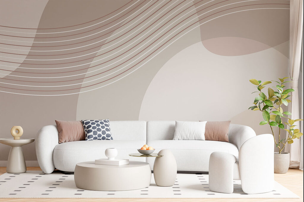 Linii ondulate peste forme — interior 1