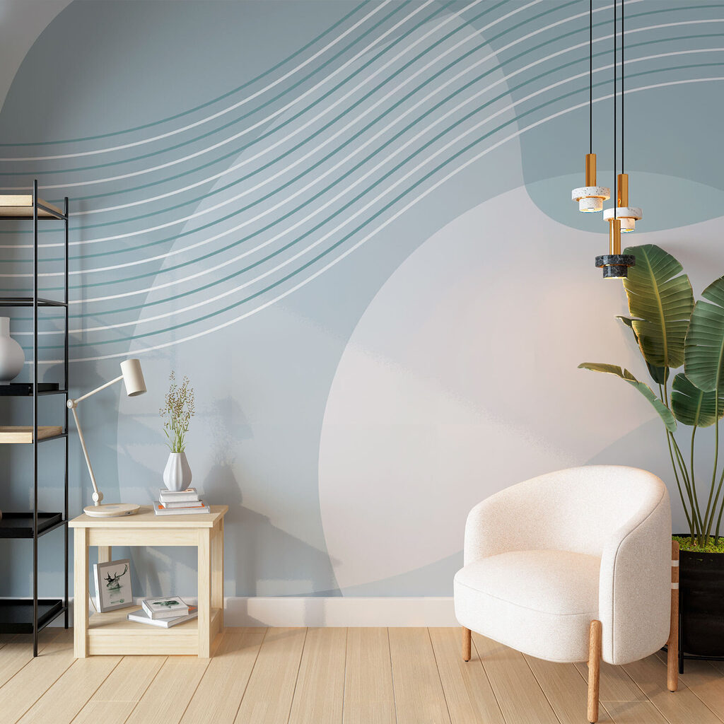 Linii ondulate peste forme — interior 1