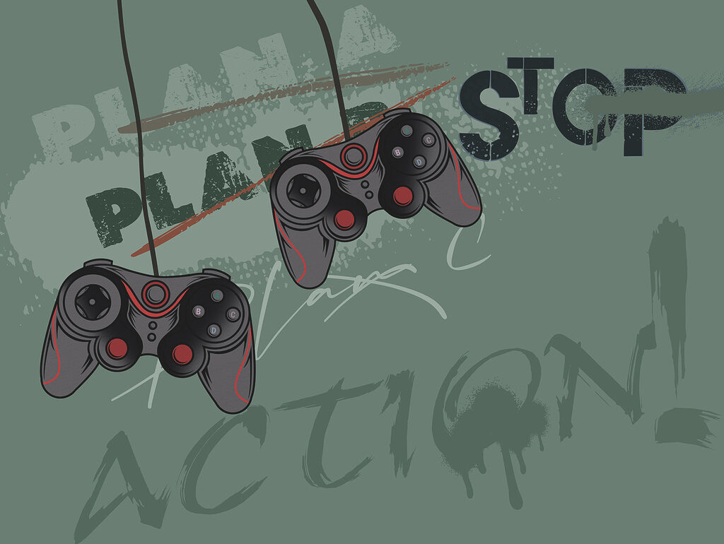 Joystick-uri printre cuvinte — design complet