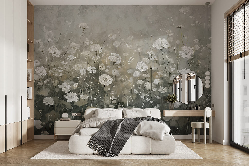 Flori albe în amurg — interior 1