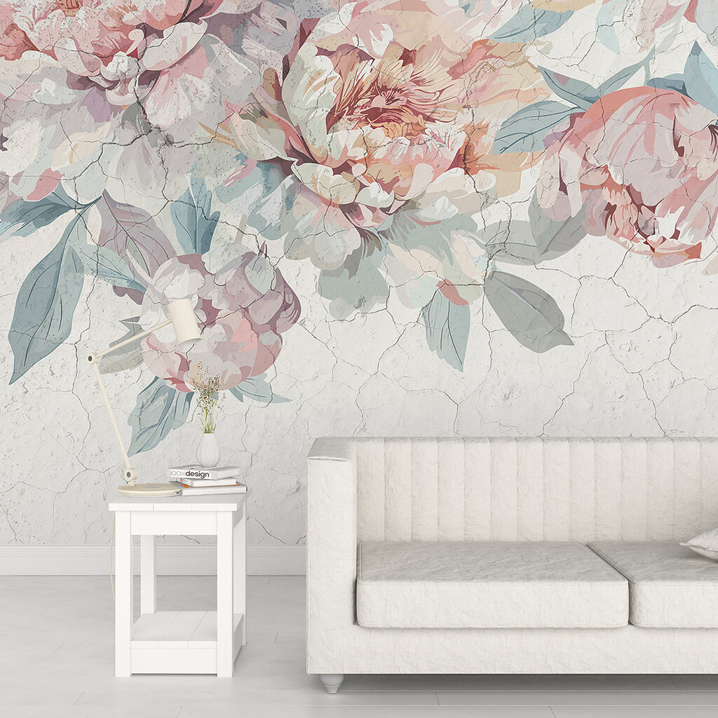 Pioni pastel deasupra vopselei — interior 4