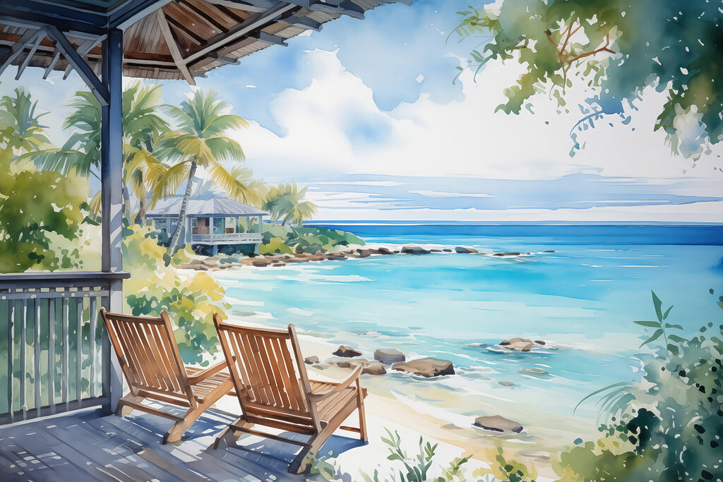 Terasă spre mare — design complet