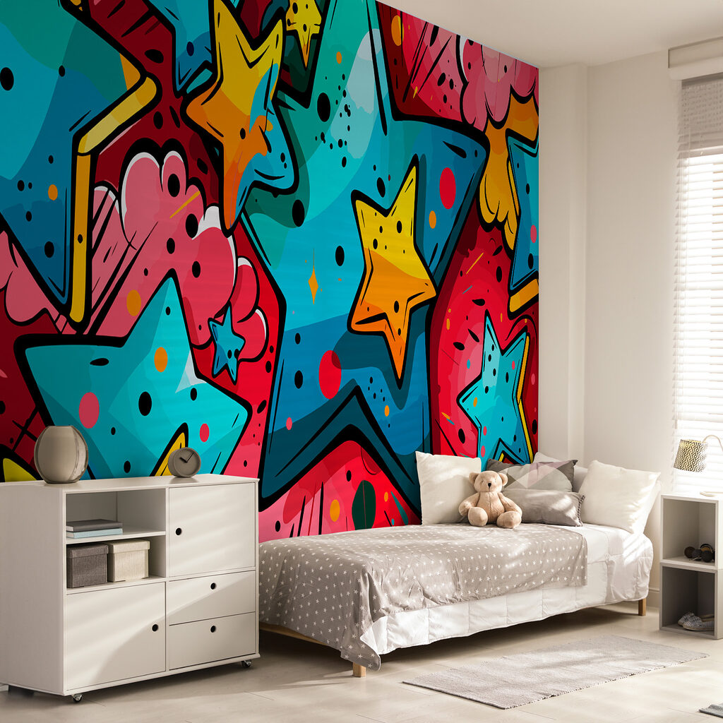 Stele colorate, stil graffiti — interior 2