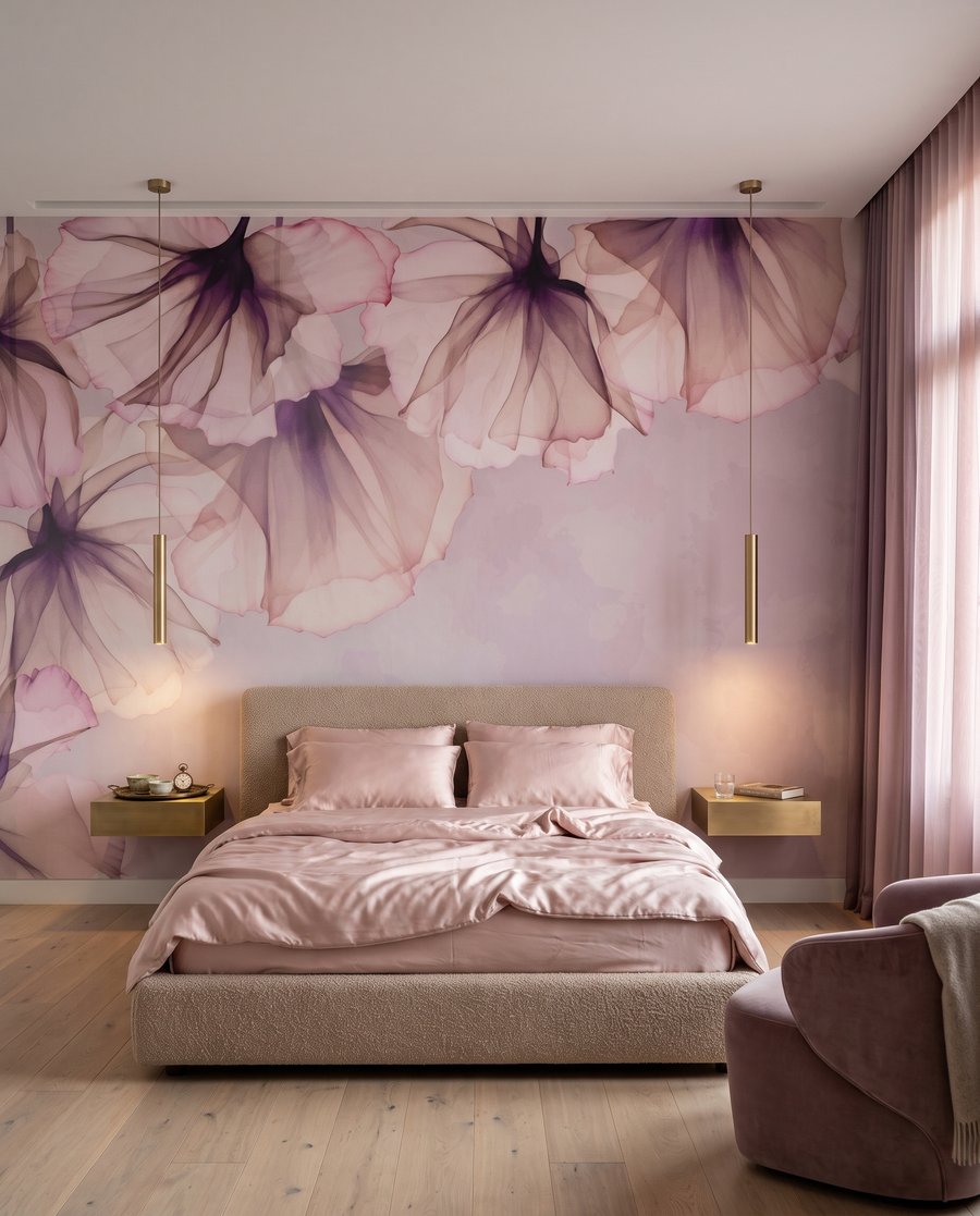 Voaluri florale într-un interior