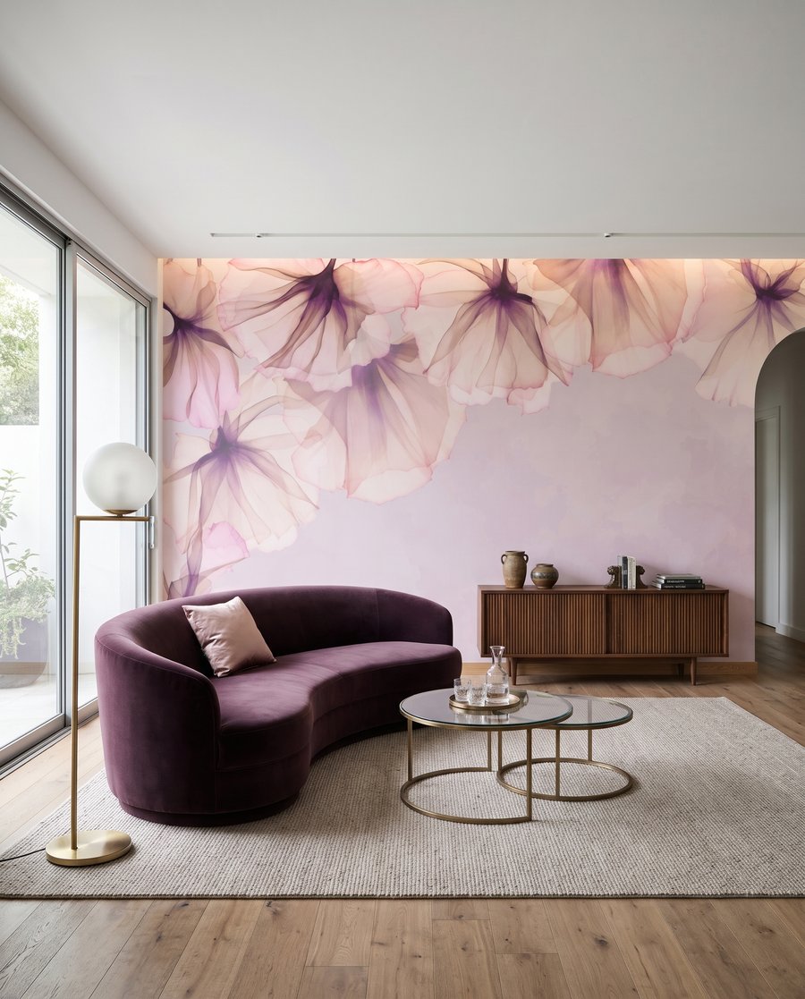 Voaluri florale într-un interior