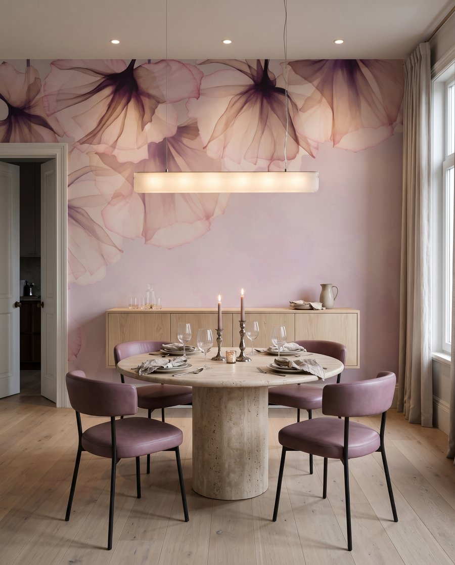 Voaluri florale într-un interior