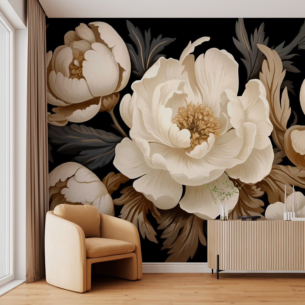 Pioni albi pe negru — interior 1