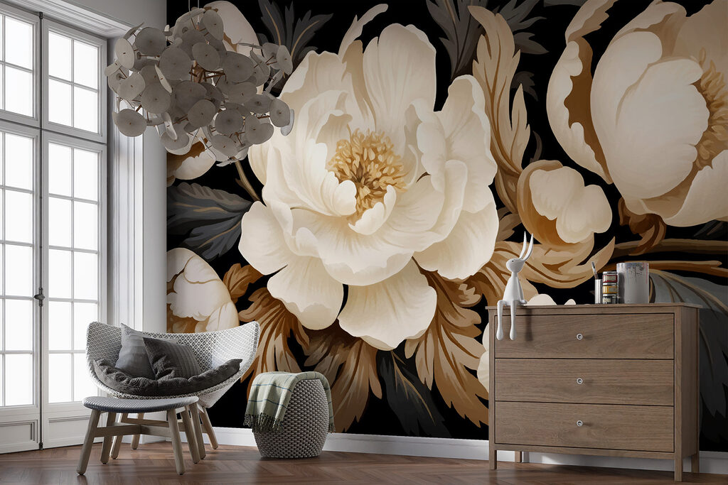 Pioni albi pe negru — interior 2