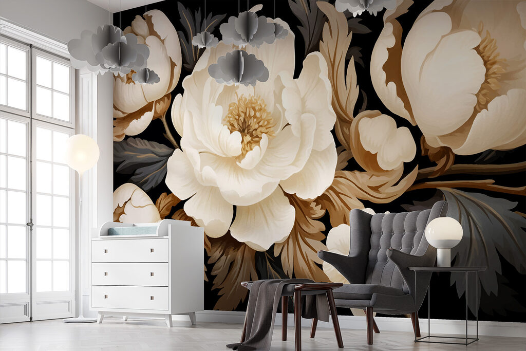 Pioni albi pe negru — interior 3