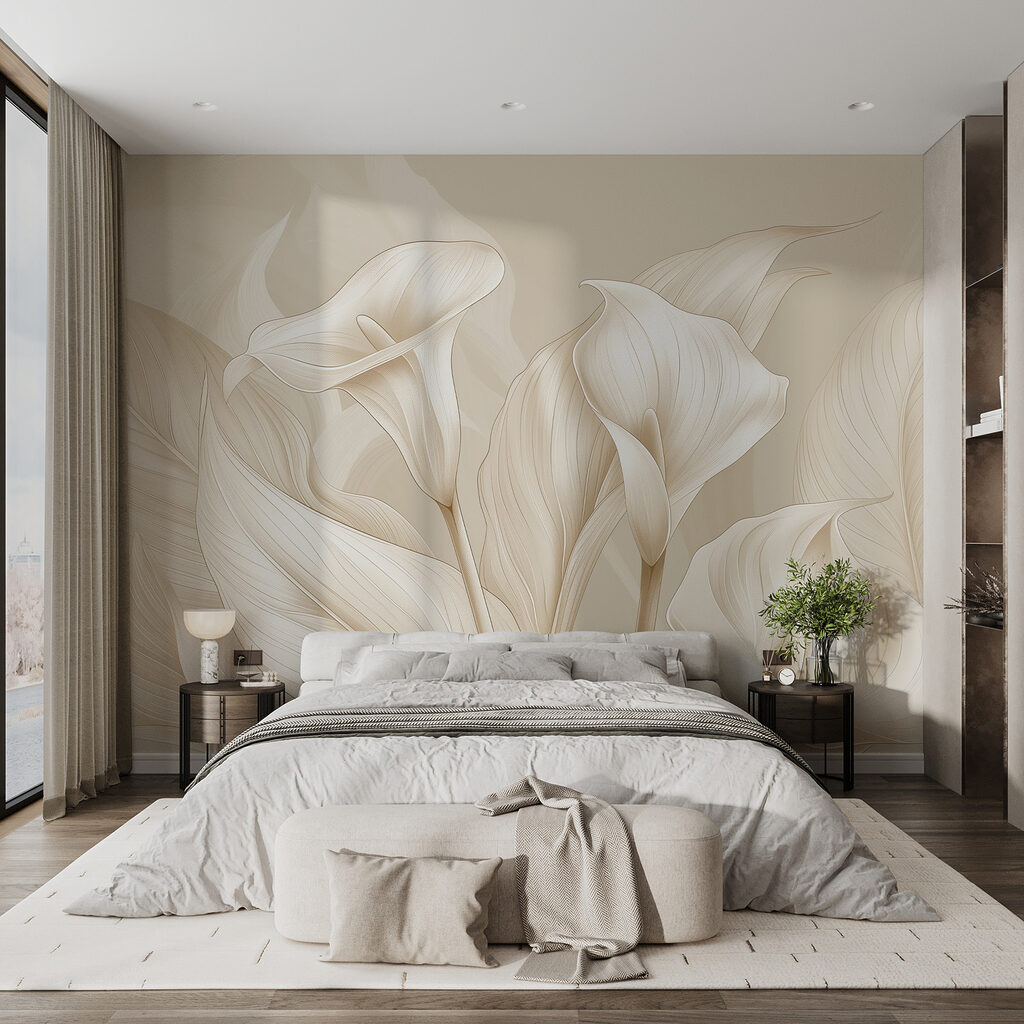 Cupe crem, frunze mari — interior 1