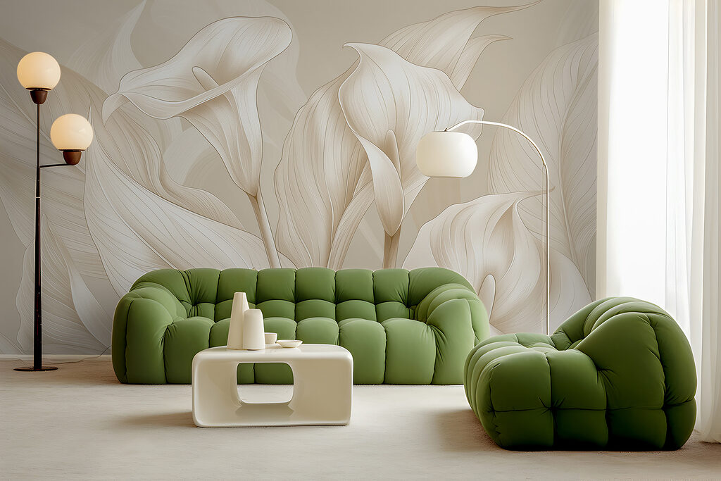 Cupe crem, frunze mari — interior 2