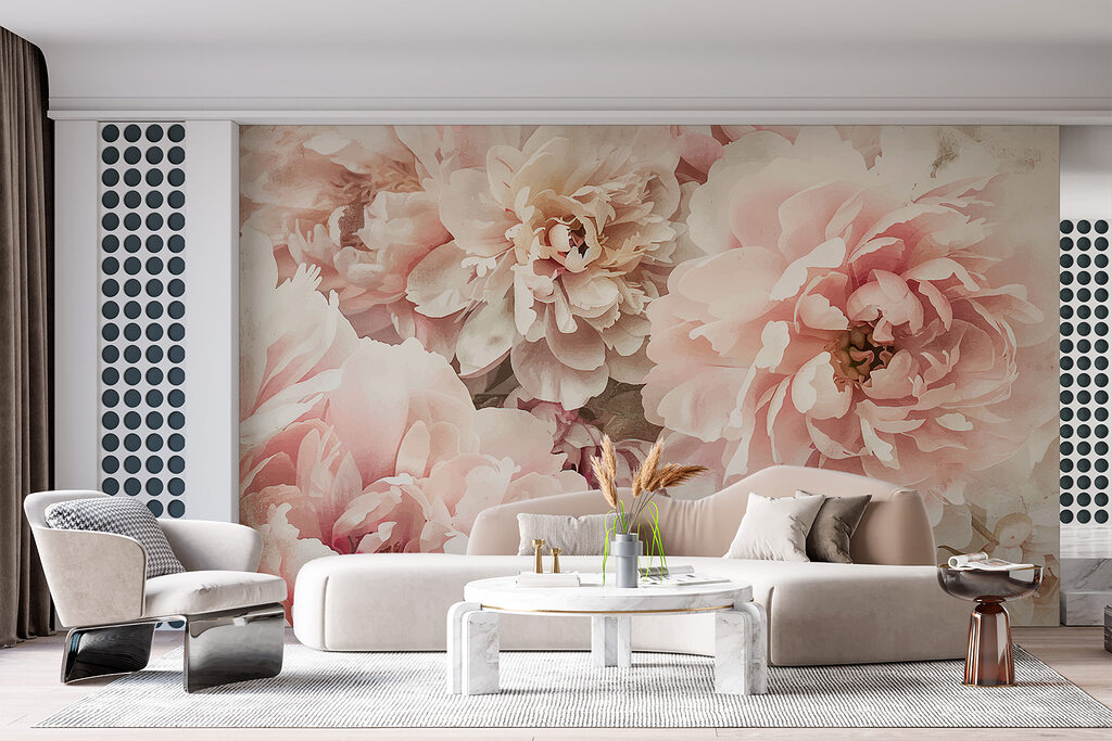 Flori roz pudrat — interior 1