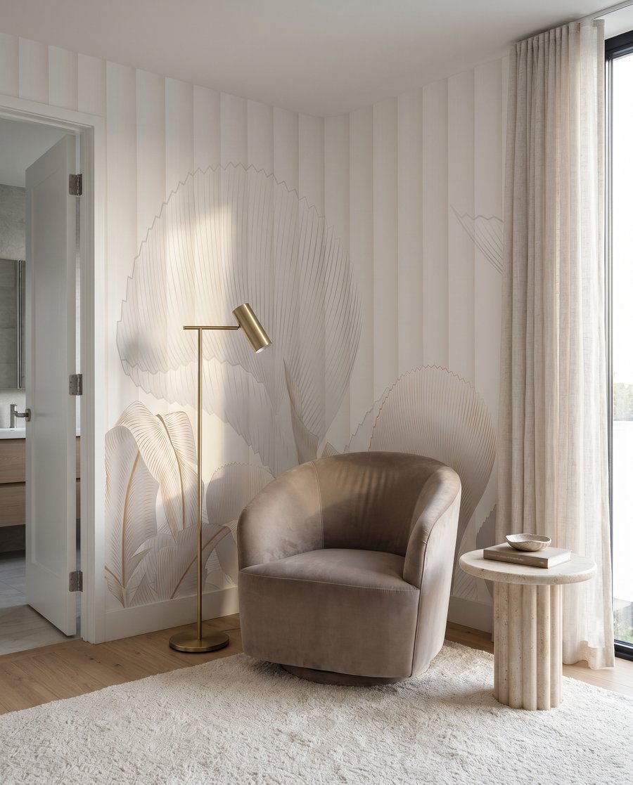 Frunze albe, linii verticale — interior 3