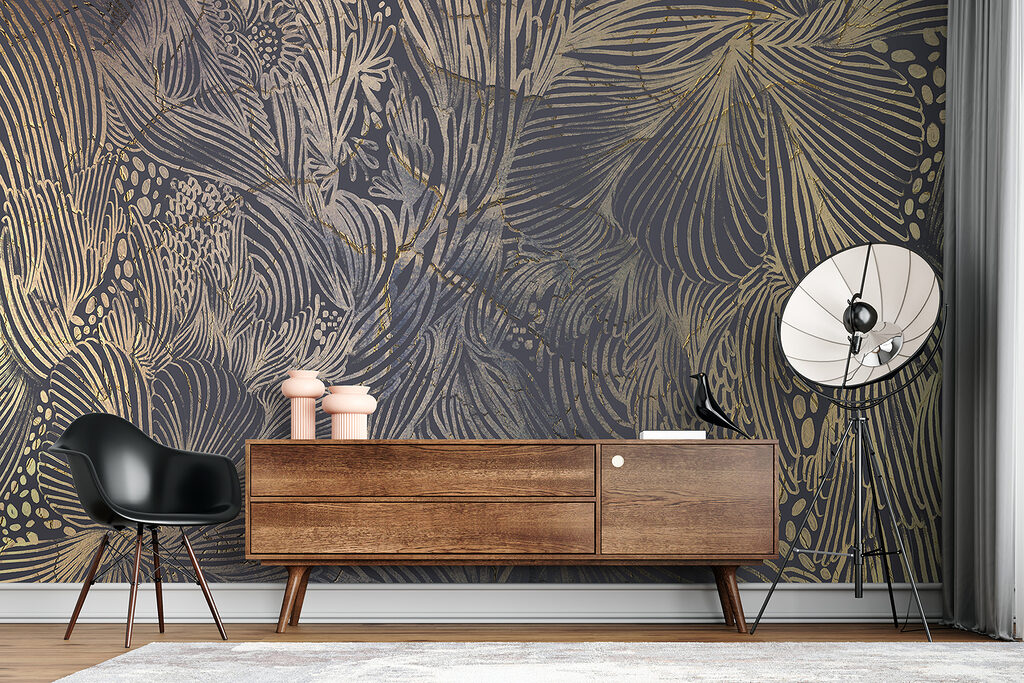 Frunze aurii pe antracit — interior 2