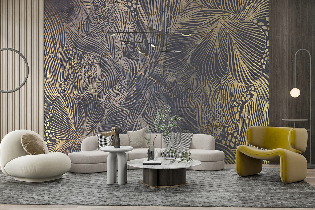 Frunze aurii pe antracit — interior 5