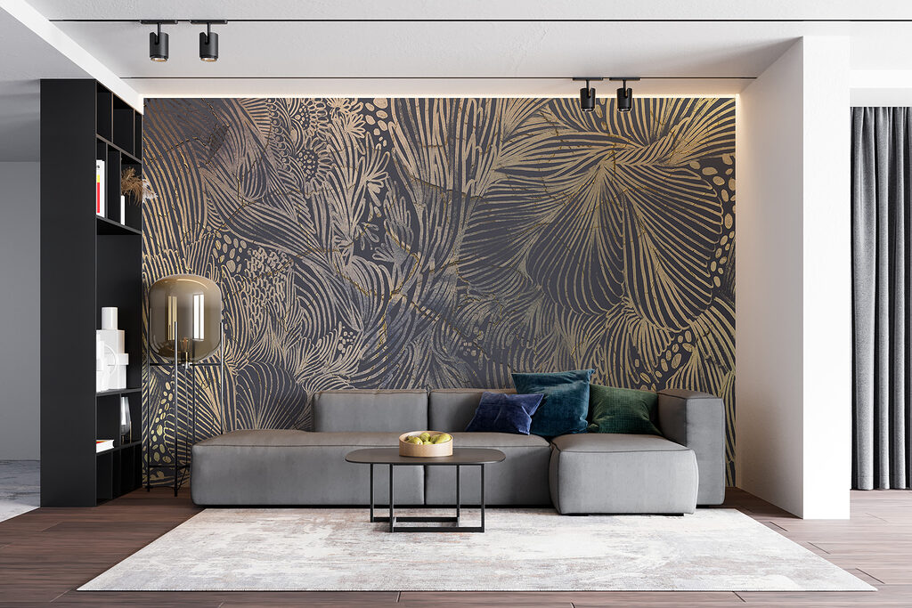 Frunze aurii pe antracit — interior 6