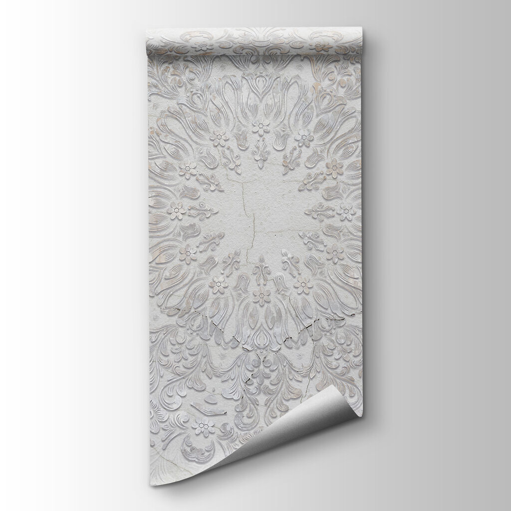 Ornament alb în relief — vizualizare produs