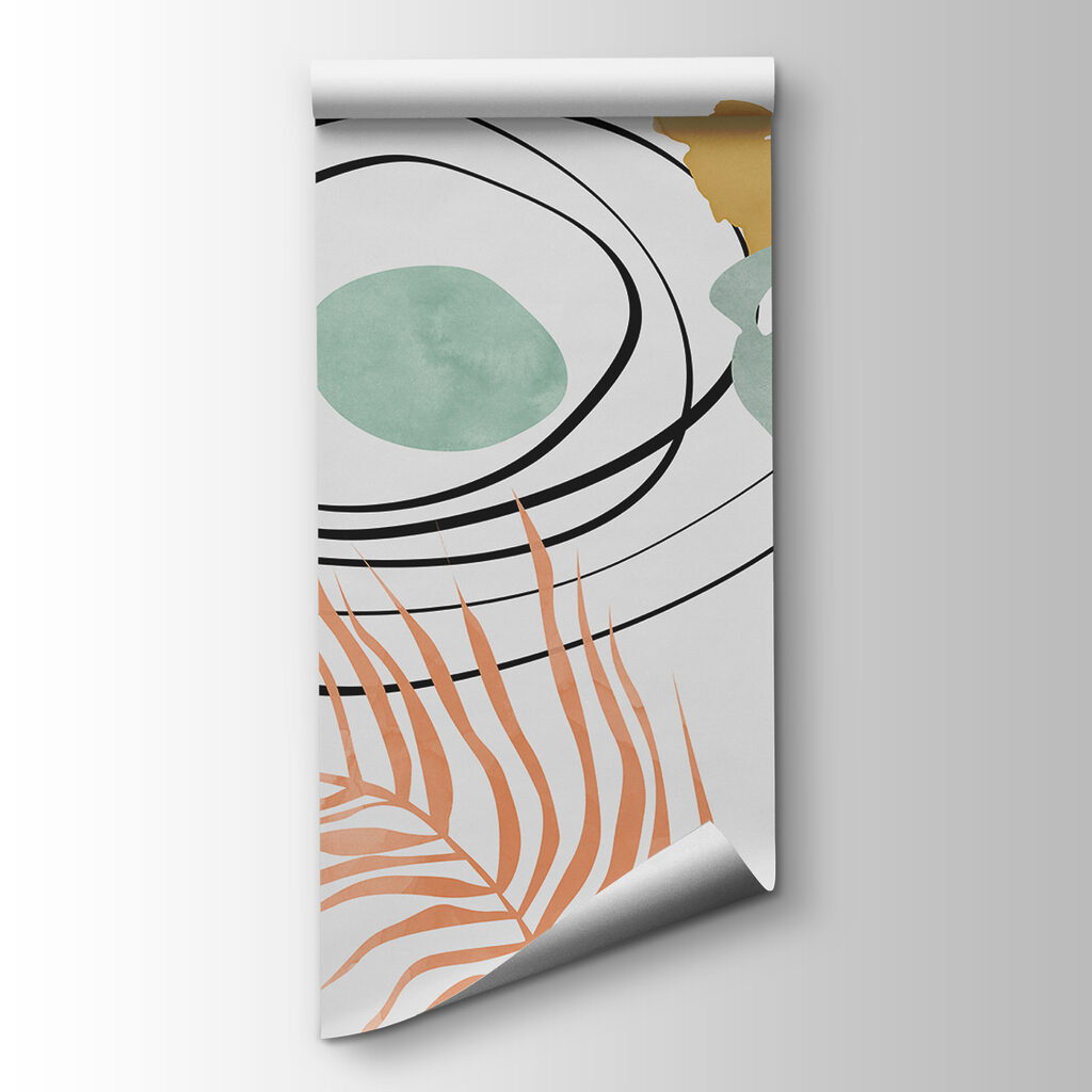 Frunze tropicale în cercuri — vizualizare produs