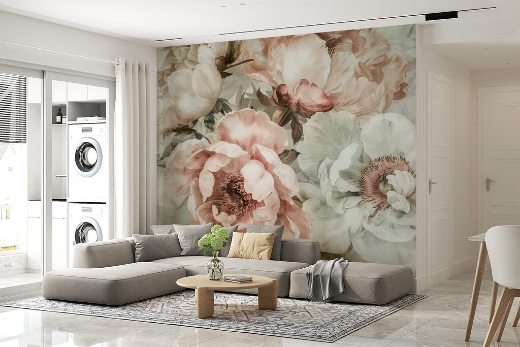 Flori roz estompate — interior 2