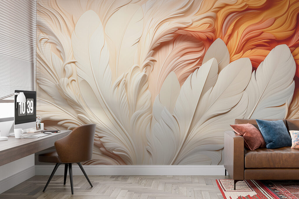 Pene crem printre linii — interior 2